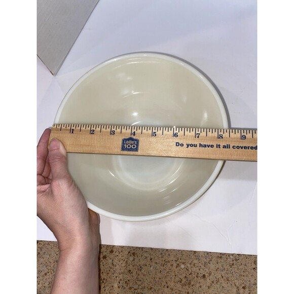 Vintage Yellow Pyrex Glass Mixing Bowl 2 1/2 Qt  #403 USA Ovenware 8.5 in As Is - Picture 9 of 9
